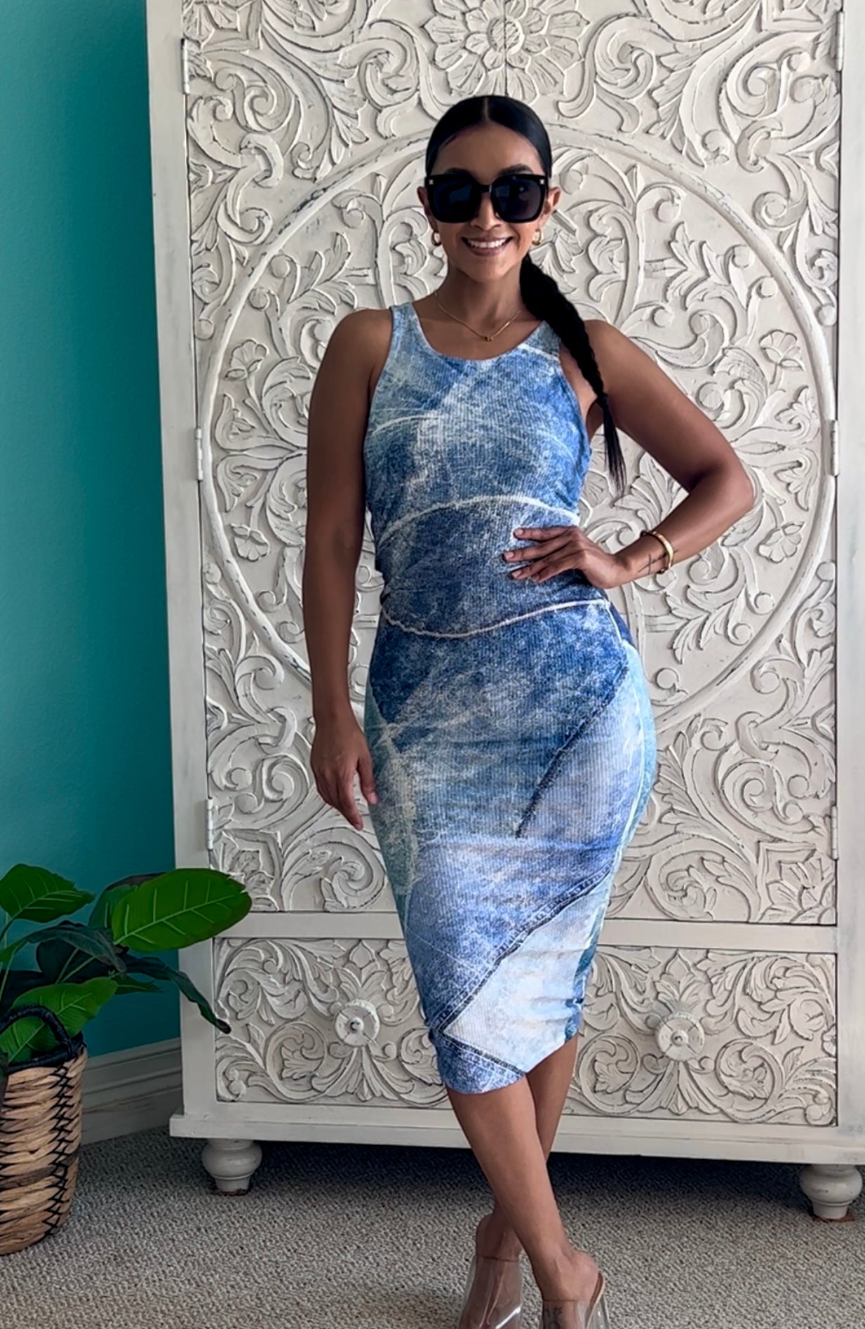 Midi Denim Dress