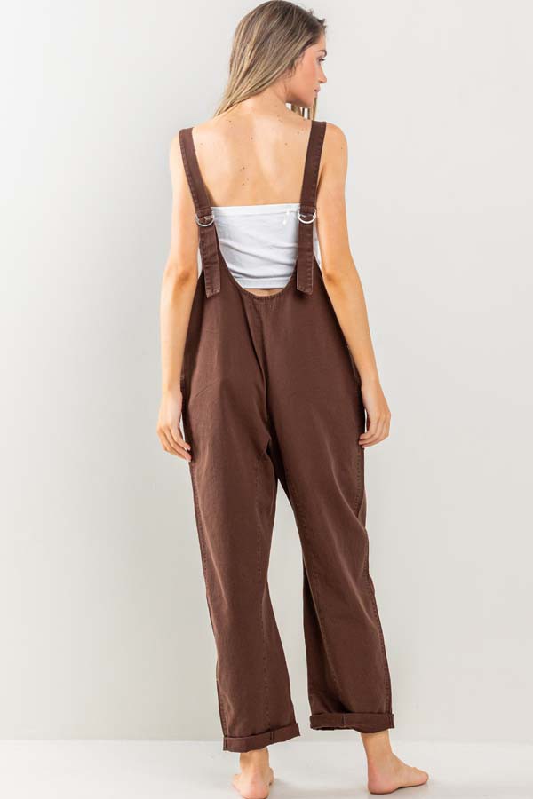 Brown Adjustable Jumpsuit