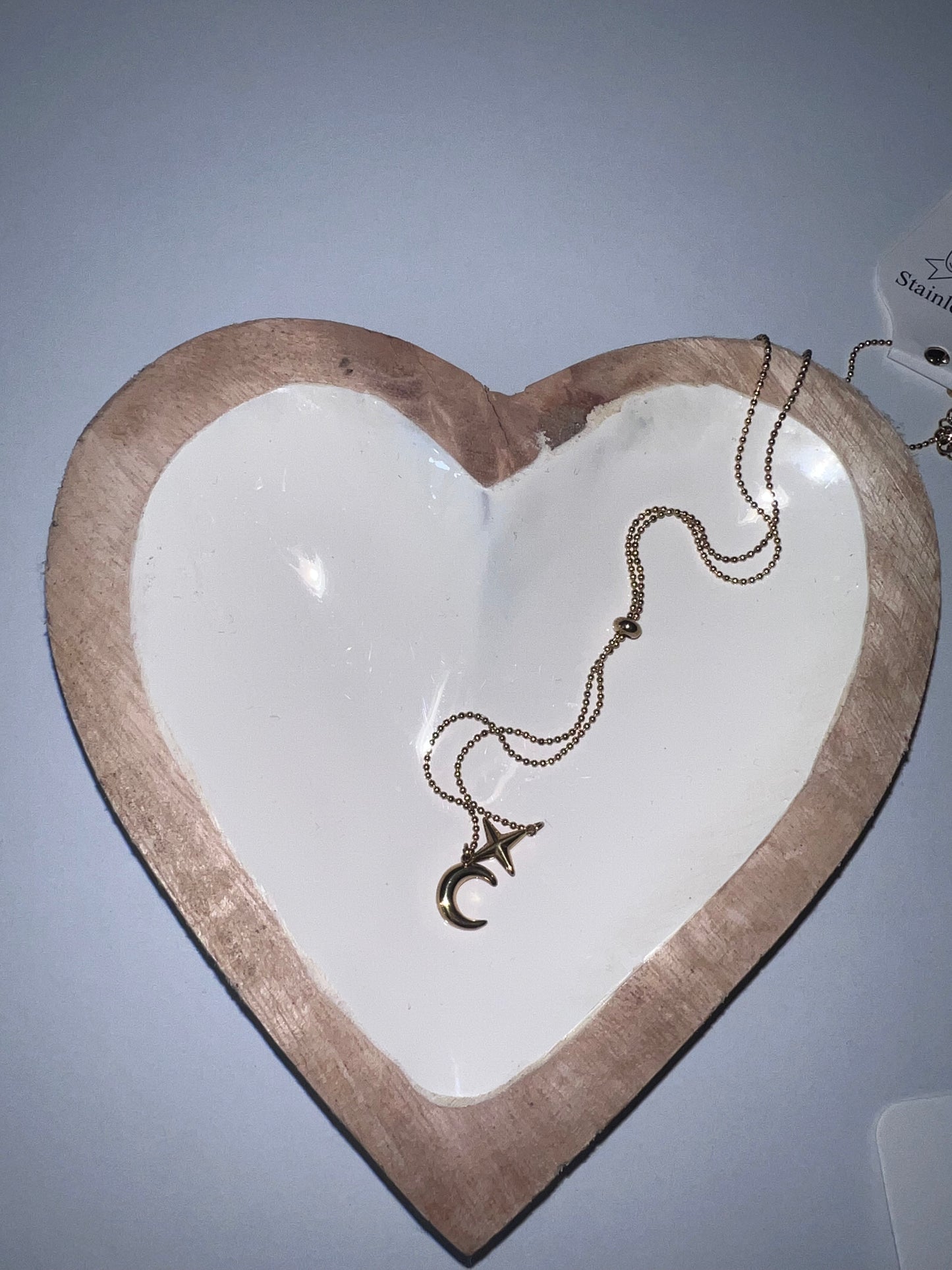 Star Moon Charm Necklace