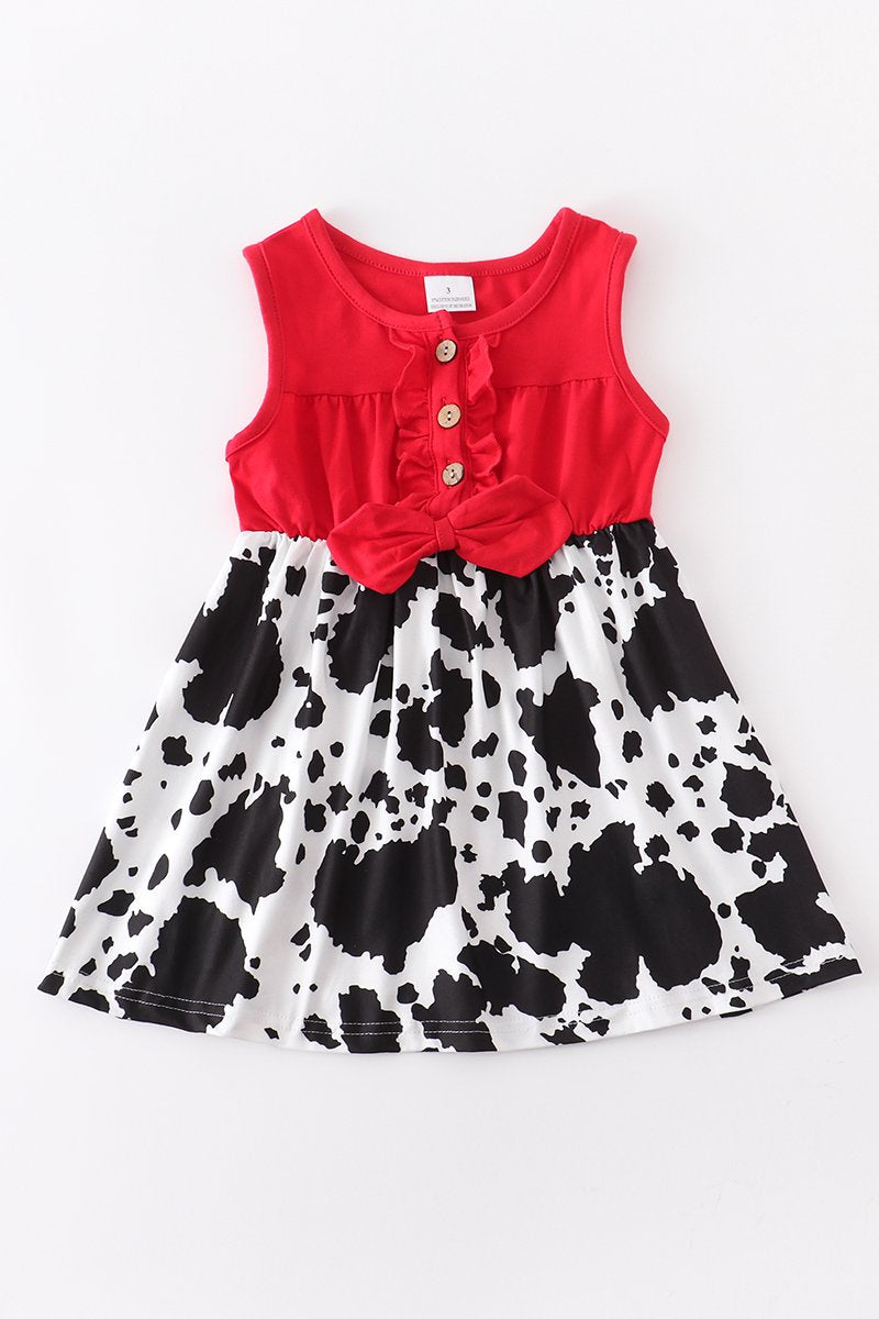 Kids Cow Print Dress