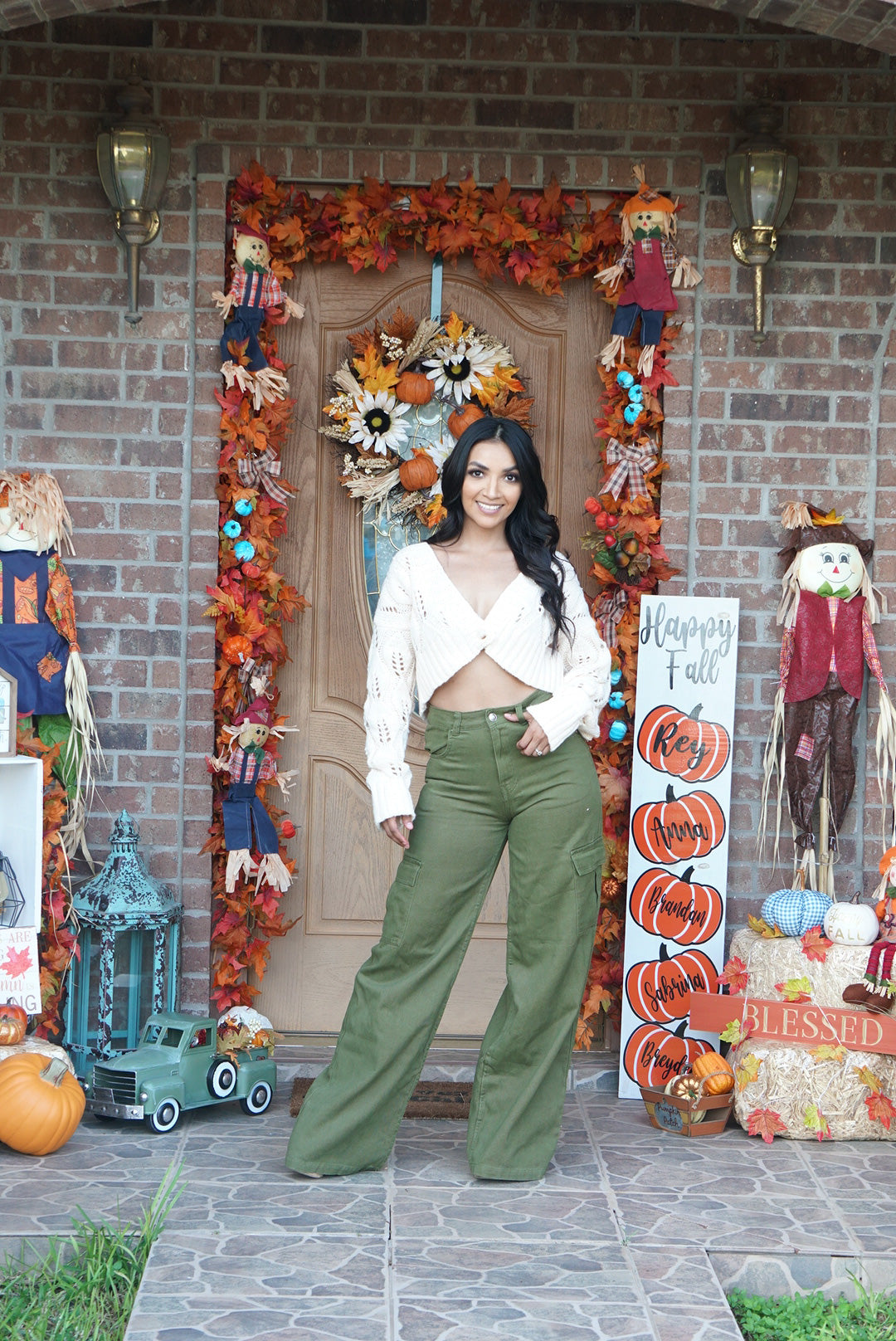 Kara Cable Knit Cropped Sweater