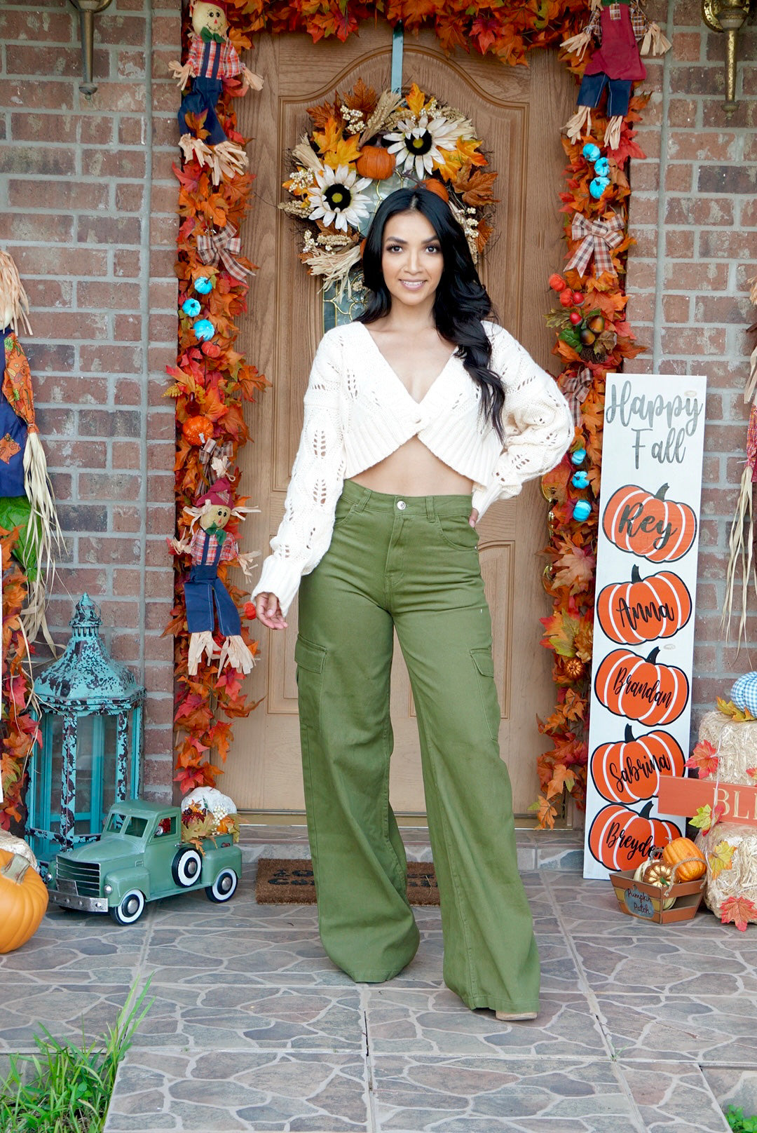 Kara Cable Knit Cropped Sweater
