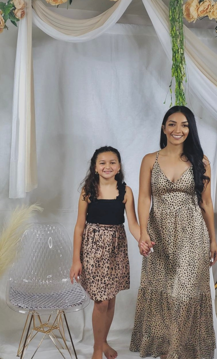 Leopard Print Skirt Set