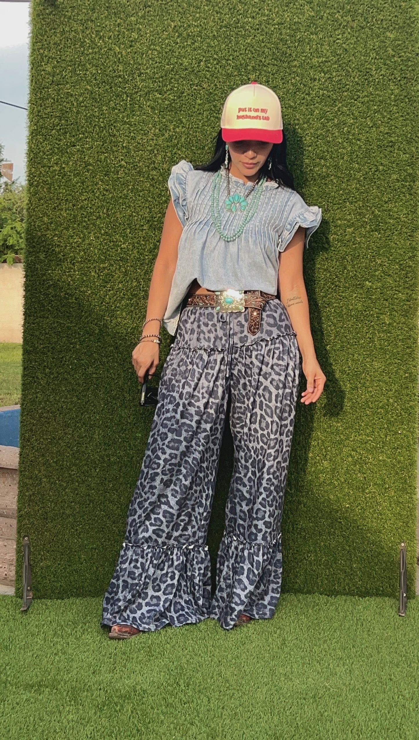 Leopard Drawstring Pants