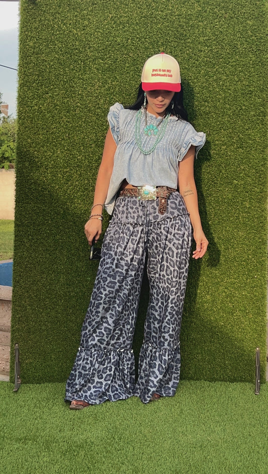 Leopard Drawstring Pants