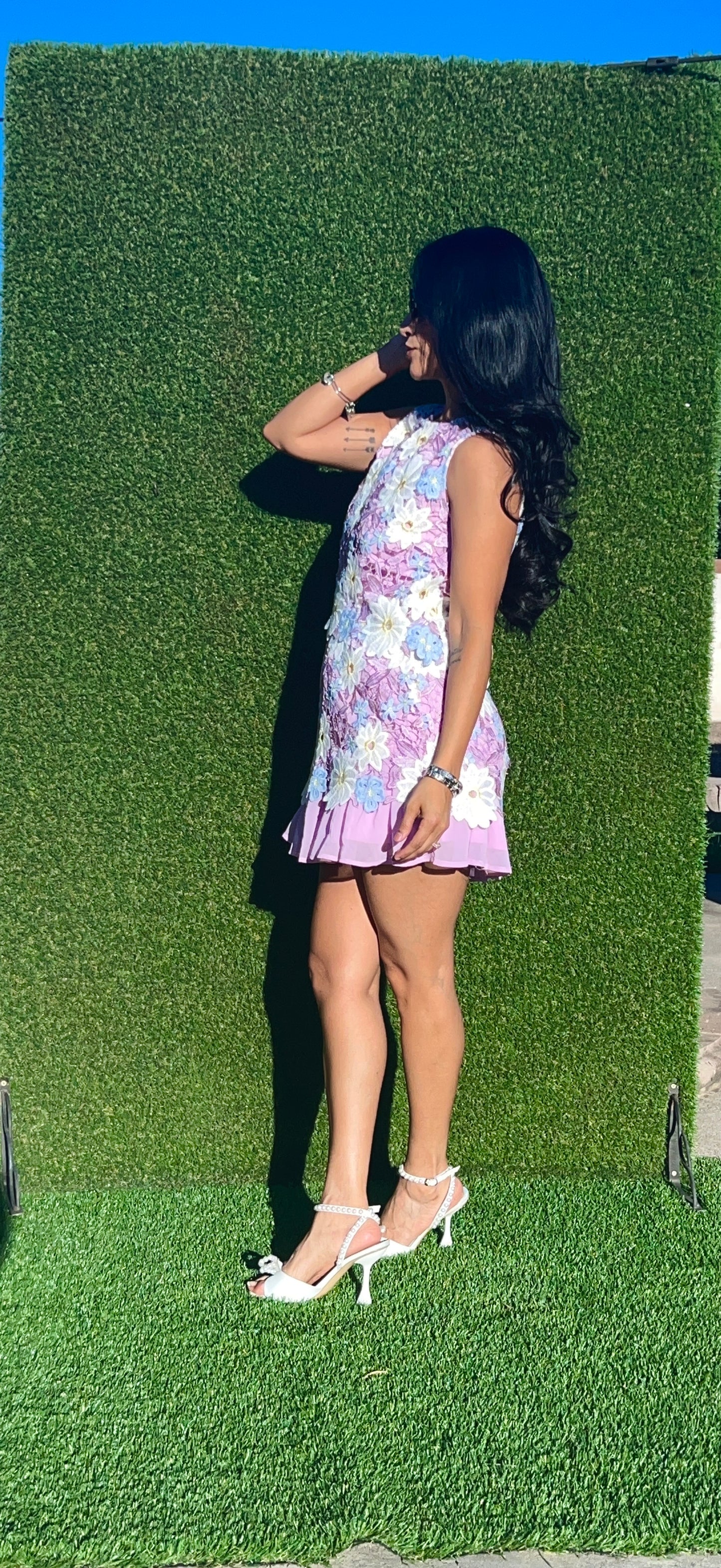 Floral Lace Mini Dress