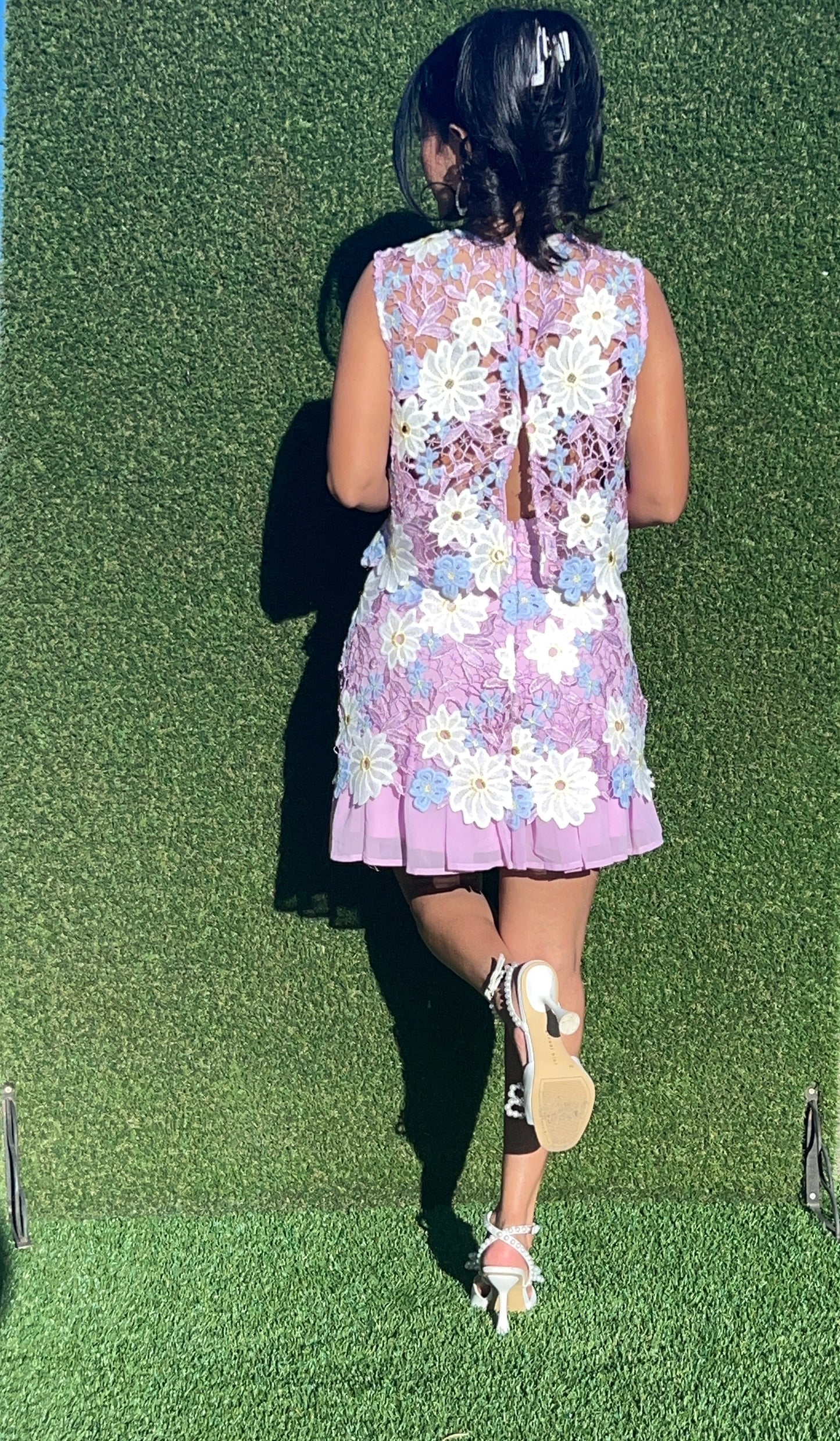Floral Lace Mini Dress