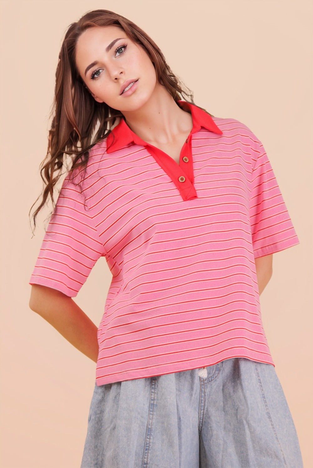 Oversized Collar Top