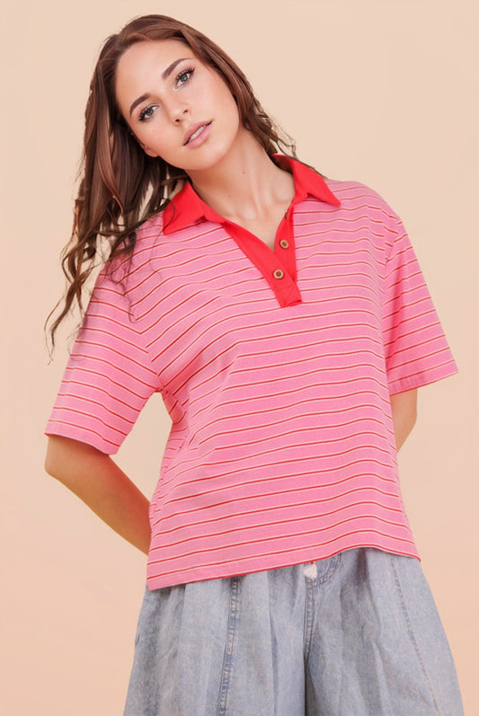 Oversized Collar Top