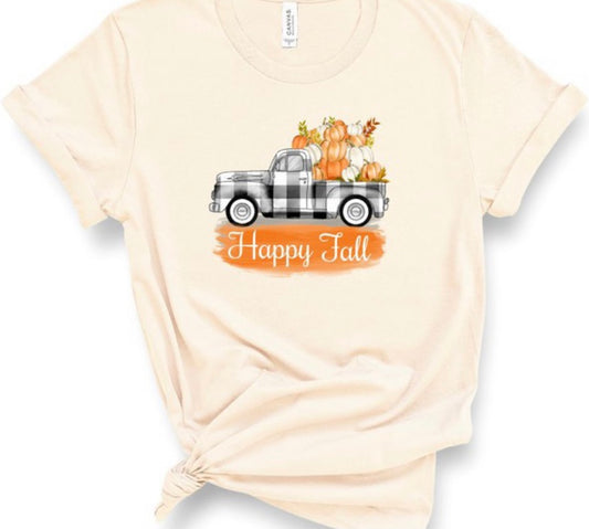 Happy Fall Plaid Pumpkin Tee